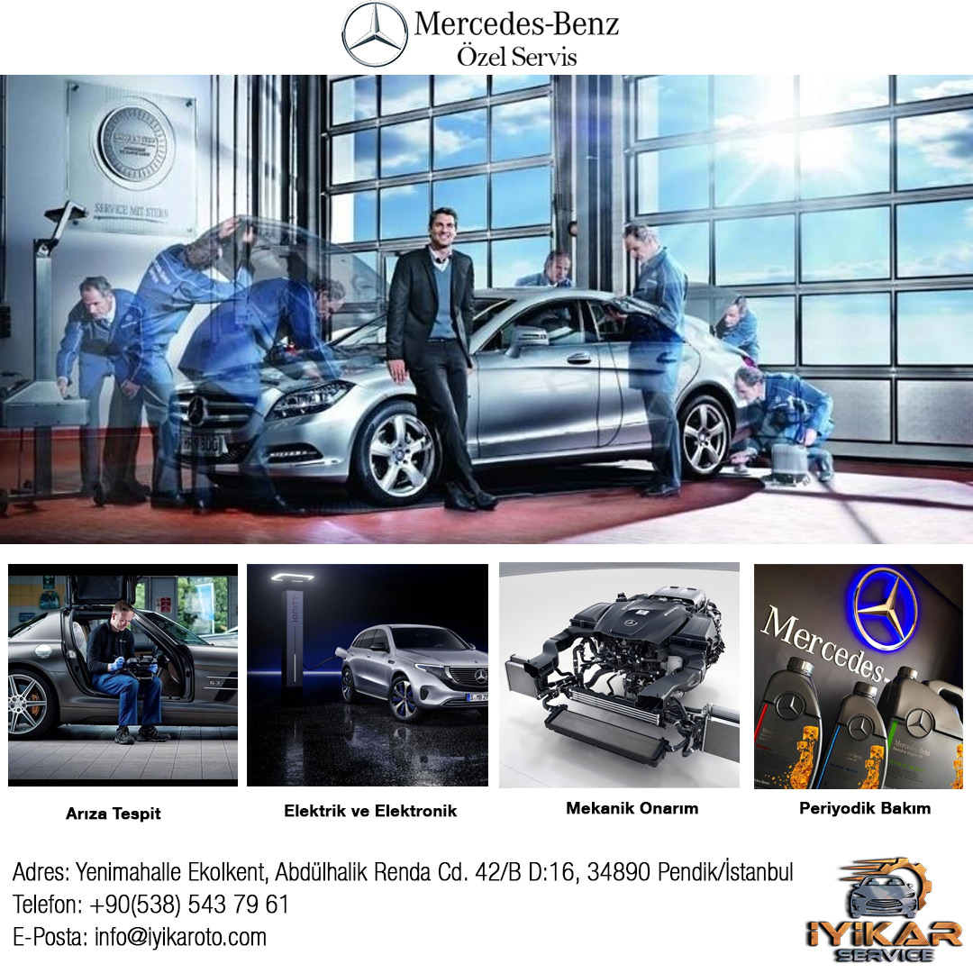 Pendik Mercedes Özel Servis İyikar Otomotiv 7-24 Yol yardım Mercedes Elektro Mekanik Sertifikalı Arıza Tesbit